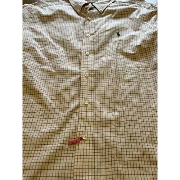 Ralph Lauren Large Button Down Shirt Men Checkered Long Sleeve Classic Fit City - Picture 11 of 13